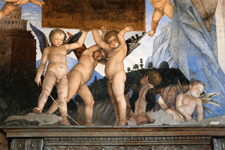 Détail de la Putti aux ailes de papillon - Mantegna
