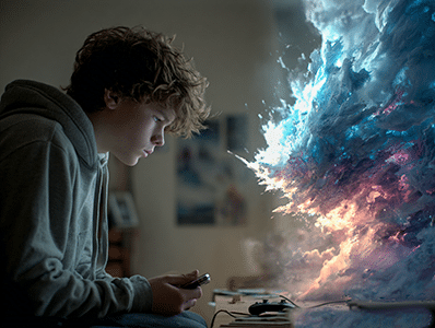 image d'un ado concentré