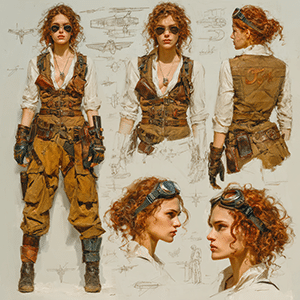 planche de concept personnage