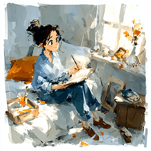 illustration d'une graphiste