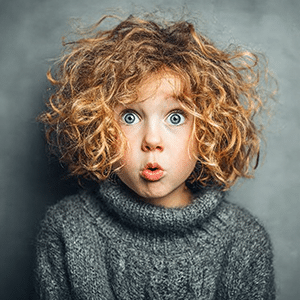 gros plan visage apeuré