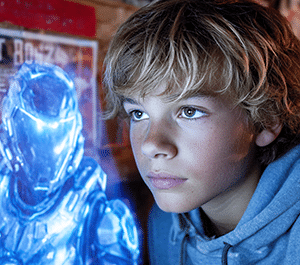 jeune garçon et son avatar