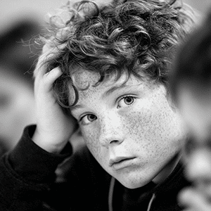portrait enfant en NB